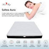 Saltea ortopedica Best Sleep Aura, 20cm, spuma poliuretanica cu memorie, hipoalergenica, antibacteriana, fermitate medie