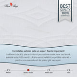 Saltea ortopedica Best Sleep Aura, 20cm, spuma poliuretanica cu memorie, hipoalergenica, antibacteriana, fermitate medie