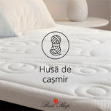 Saltea ortopedica Best Sleep Aura, 20cm, spuma poliuretanica cu memorie, hipoalergenica, antibacteriana, fermitate medie
