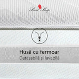 Saltea Ortopedica, Best Sleep Bellise, 25cm, 21+4 Memory, 7 zone de confort, spuma poliuretanica cu memorie, husa detasabila, fermitate medie