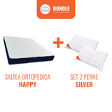 Best Sleep Happy Mattress Set + 2 Silver Pillows Set