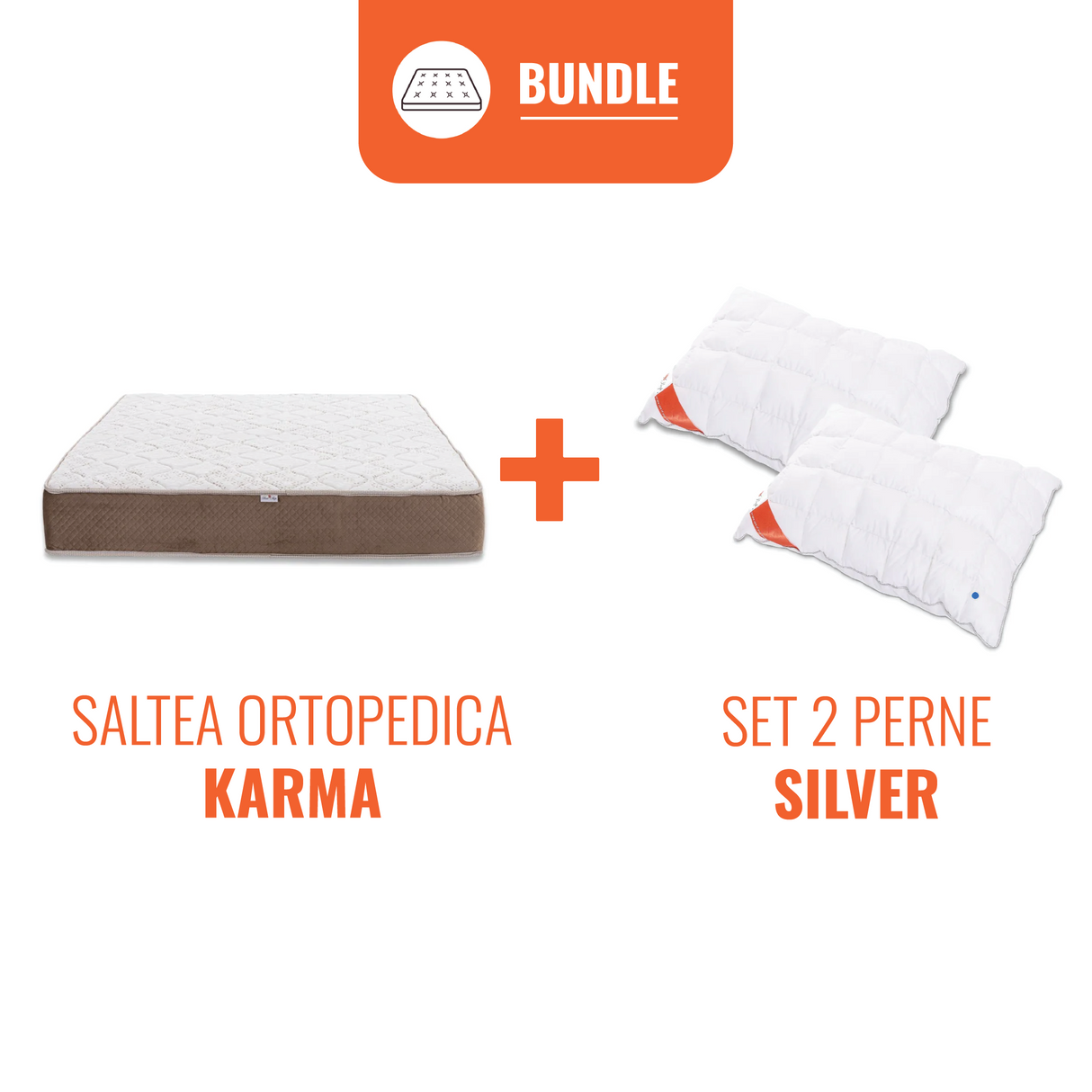 Set Saltea ortopedica Best Sleep Karma + 2 Perne Best Sleep Silver
