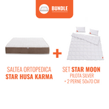 Set Saltea Best Sleep Karma 26 cm + Set pilota si 2 perne Silver