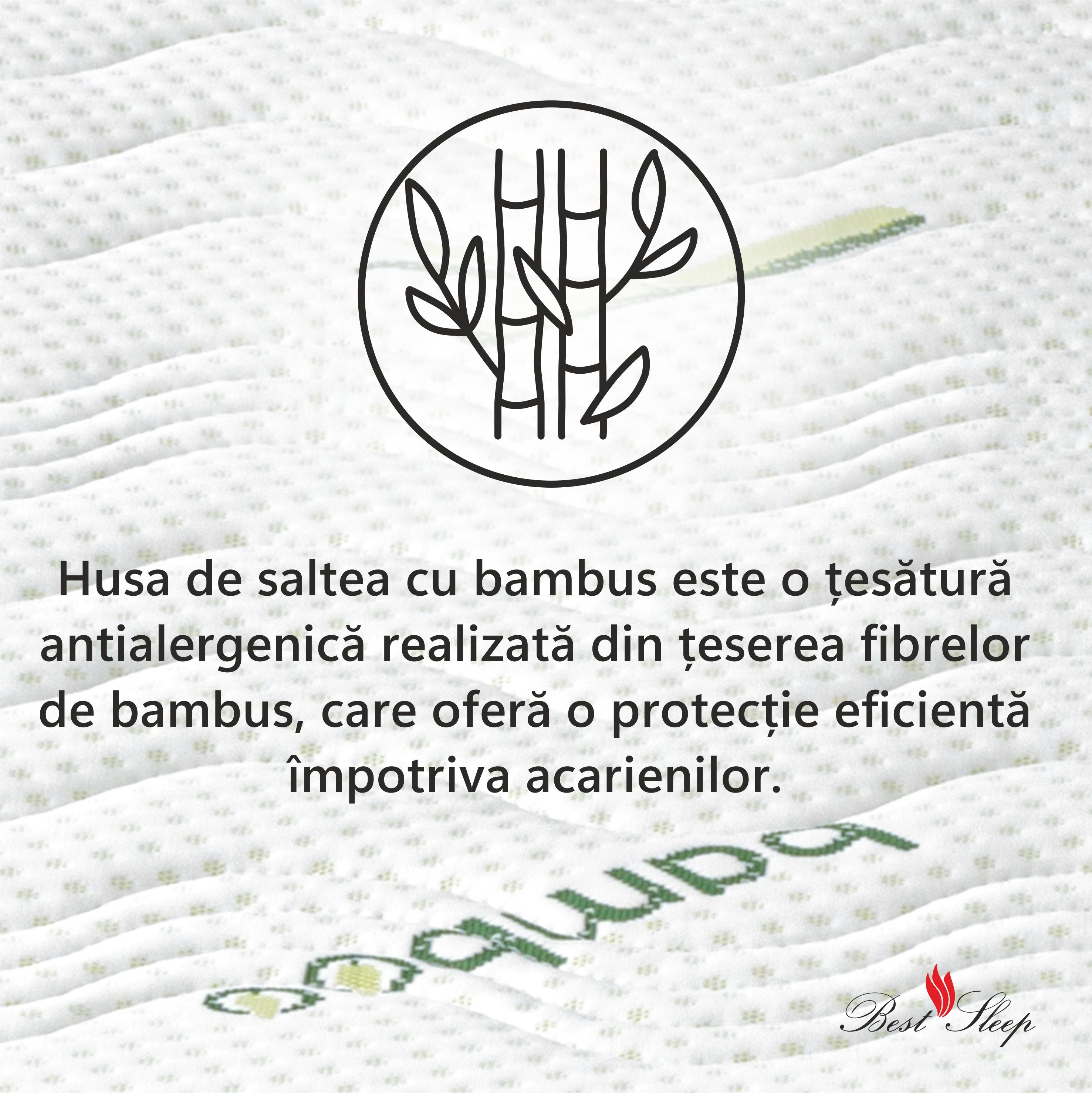 Saltea Ortopedica Best Sleep Baby Dream Bamboo 22cm, spuma poliuretanica, fibra de cocos, husa detasabila cu fermoar