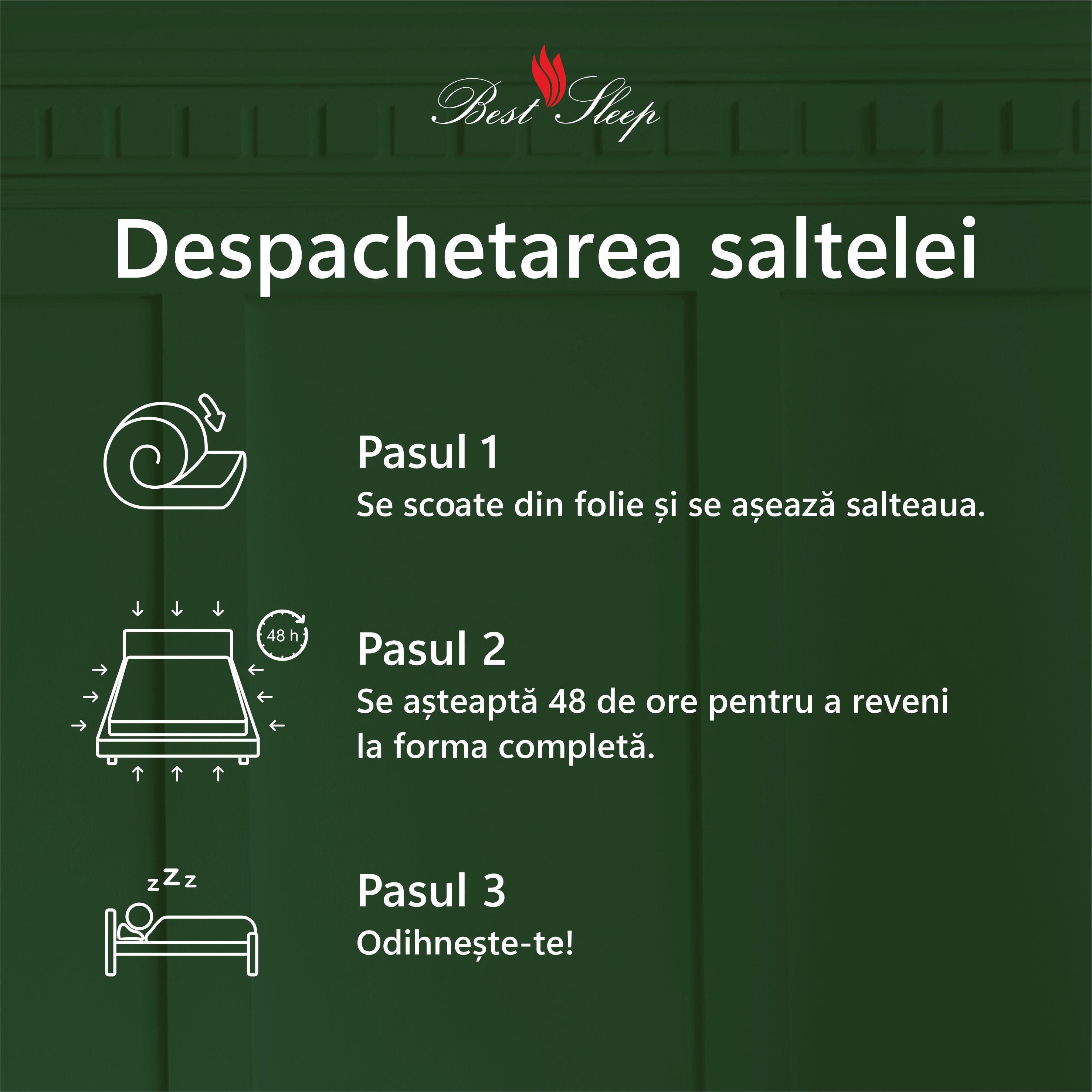 Saltea Ortopedica Best Sleep Baby Dream Bamboo 22cm, spuma poliuretanica, fibra de cocos, husa detasabila cu fermoar