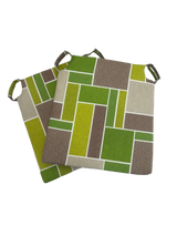 Star Moon Square Seat Cushion Set for Indoor/Outdoor, 40x40x5 cm