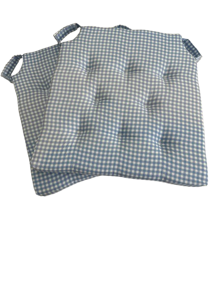 Set de perne pentru scaun Star Moon Blue Check interior/exterior, 40x40x5 cm