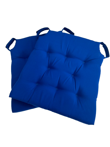 Star Moon Royal Blue Indoor/Outdoor Chair Cushion Set, 40x40x5 cm