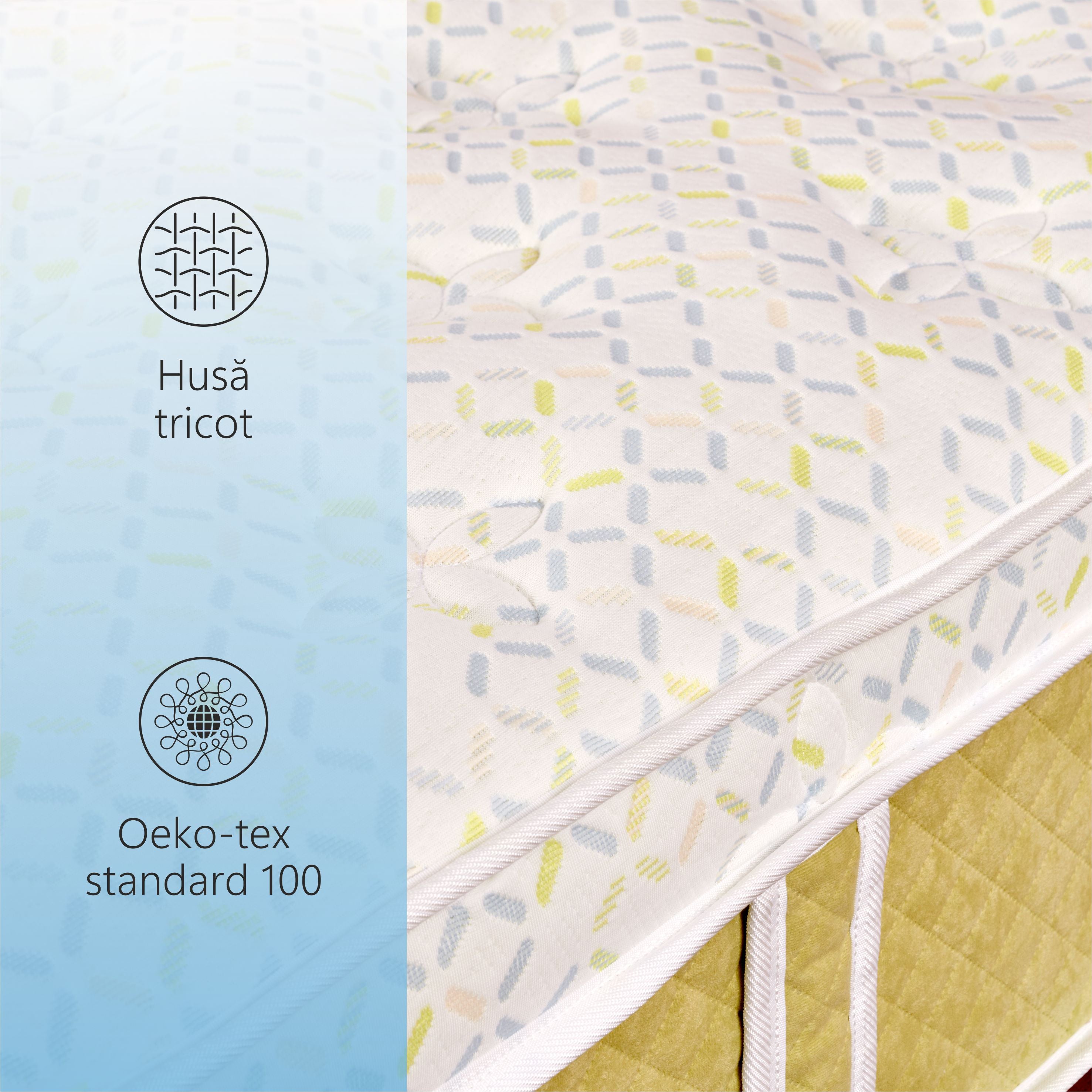 Saltea Ortopedica,Luxury Sleep Margan 21+6+1cm,28cm,spuma Poliuretanica cu memorie,hipoalergenica,husa matlasata,fermitate medie