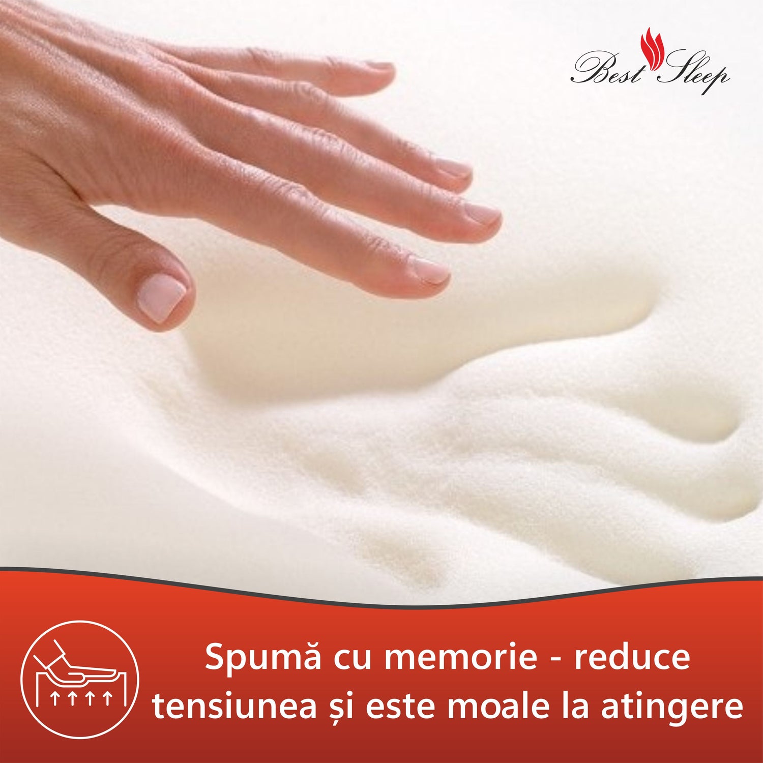 Saltea Ortopedica, Relaxation Corner Bordeaux 21+6+1,28cm,spuma Poliuretanica cu memorie,Hipoalergenic,husa matlasata,fermitate moale