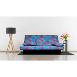 Canapea extensibila Click-Clack lada depozitare, husa bumbac, 190 x 87 x 91 cm, model corali