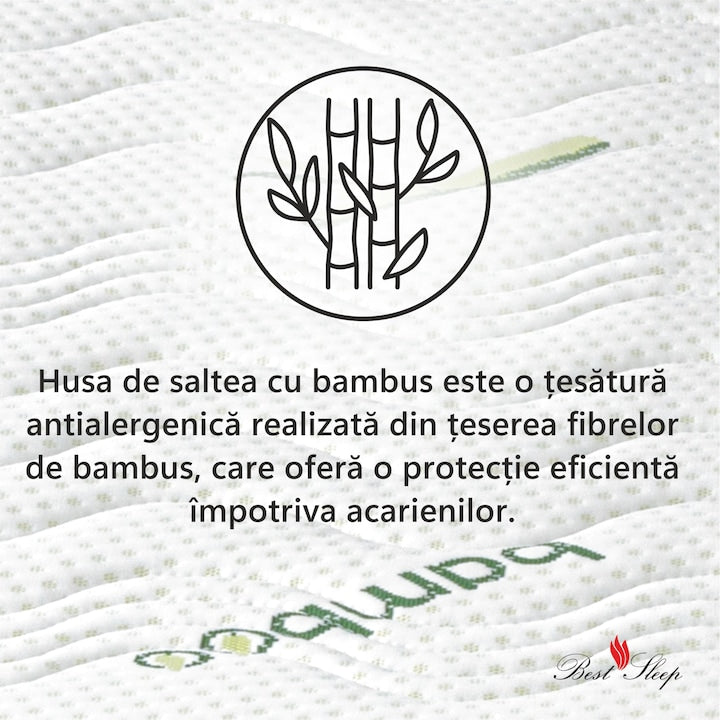 Saltea ortopedica Best Sleep Dream, 20cm, spuma poliuretanica cu memorie, hipoalergenica, antibacteriana, fermitate medie