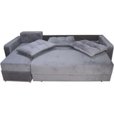 Coltar extensibil  Ivona, 250x140x73 (pat 220x140 cm), reversibil, lada, culoare Gri Sidef