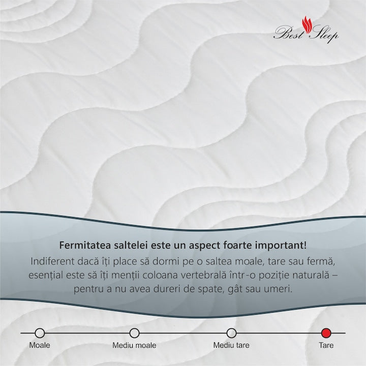 Orthopedic Mattress, Base 18cm Polyurethane foam, hypoallergenic, quilted cover, reversible, firm