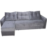 Coltar extensibil  Ivona, 250x140x73 (pat 220x140 cm), reversibil, lada, culoare Gri Sidef