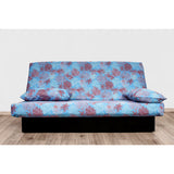 Canapea extensibila Click-Clack lada depozitare, husa bumbac, 190 x 87 x 91 cm, model corali