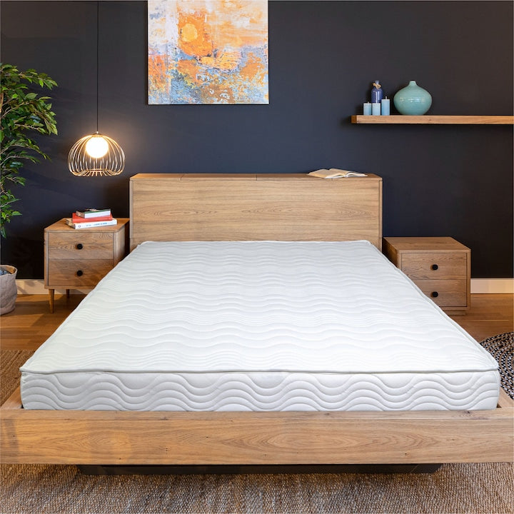 Orthopedic Mattress, Base 18cm Polyurethane foam, hypoallergenic, quilted cover, reversible, firm