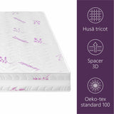 Saltea Ortopedica Sleep Evolution First Memory Lavanda 19+5+1, 25cm, spuma poliuretanica cu memorie, husa detasabila tratata cu lavanda, fermitate moale