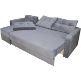 Coltar extensibil  Ivona, 250x140x73 (pat 220x140 cm), reversibil, lada, culoare Gri Sidef