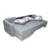Fresno Extendable Corner Sofa, 250x140x75 cm (bed 220x140 cm), reversible, storage, grey