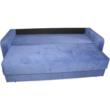Canapea  Ivona, functie pat 190x140 cm, lada depozitare, dimensiuni 220x190x73 cm, culoare blue sidef
