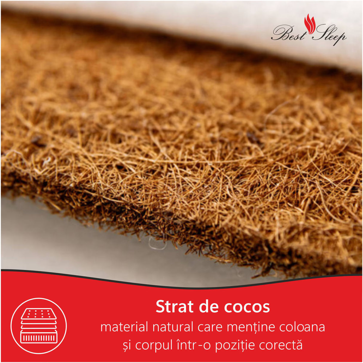 Saltea ortopedica, Best Sleep Grande 30 cm, pentru persoane cu greutate spuma poliuretanica, spuma cu memorie, cocos, husa cu Tencel