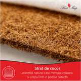 Saltea ortopedica, Best Sleep Grande 30 cm, pentru persoane cu greutate spuma poliuretanica, spuma cu memorie, cocos, husa cu Tencel