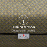 Husa saltea matlasata, Sleep Evolution, textil Gala, hipoalergenic, cu fermoar pe 3 laturi, 28 cm