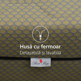 Husa saltea matlasata, Sleep Evolution, textil Gala, hipoalergenic, cu fermoar pe 3 laturi, 21 cm