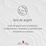 Saltea Ortopedica, Best Sleep, Silver Sleep Argentum 17+4+1, spuma Poliuretanica cu memorie, fir cu ioni de argint, hipoalergenica, husa matlasata, fermitate medie