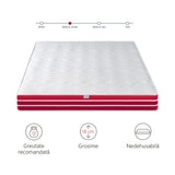 Saltea Ortopedica, Diamond red plus, 18cm, 14+3 memory, spuma poliuretanica cu memorie, aerisire 3D air, matlasata, moale