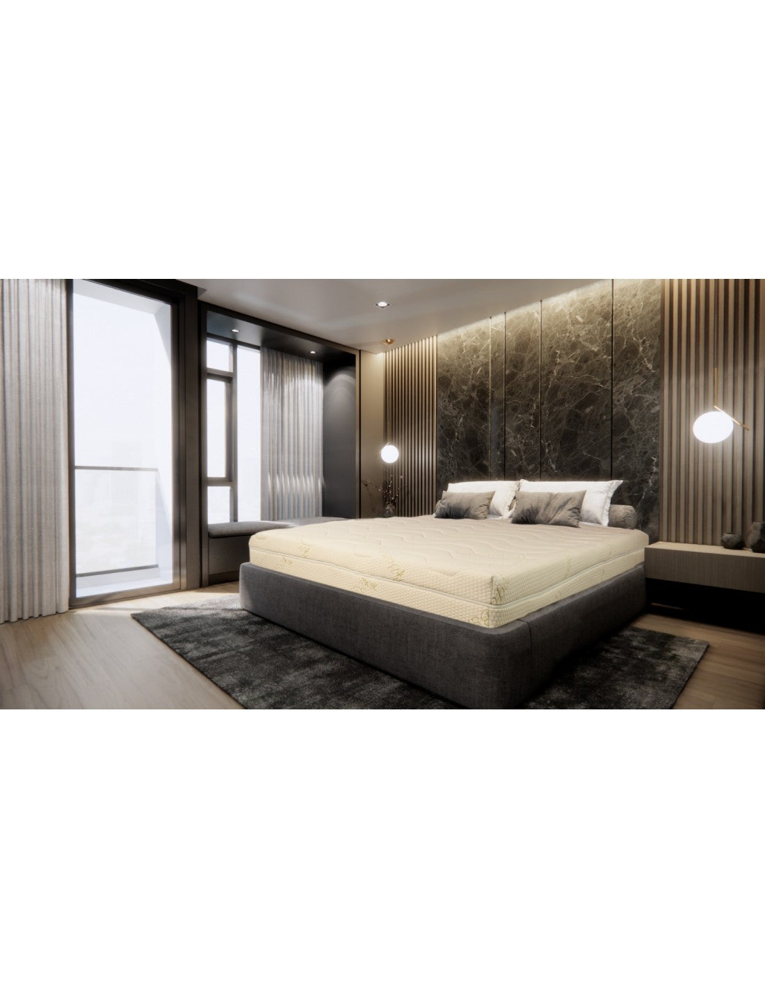 Saltea Ortopedica,Best Bambus Double Side,20cm,spuma poliuretanica cu memorie si latex,antibacterian,hipoalergenic,reversibil,husa bambus detasabila,fermitate medie - OUTLET