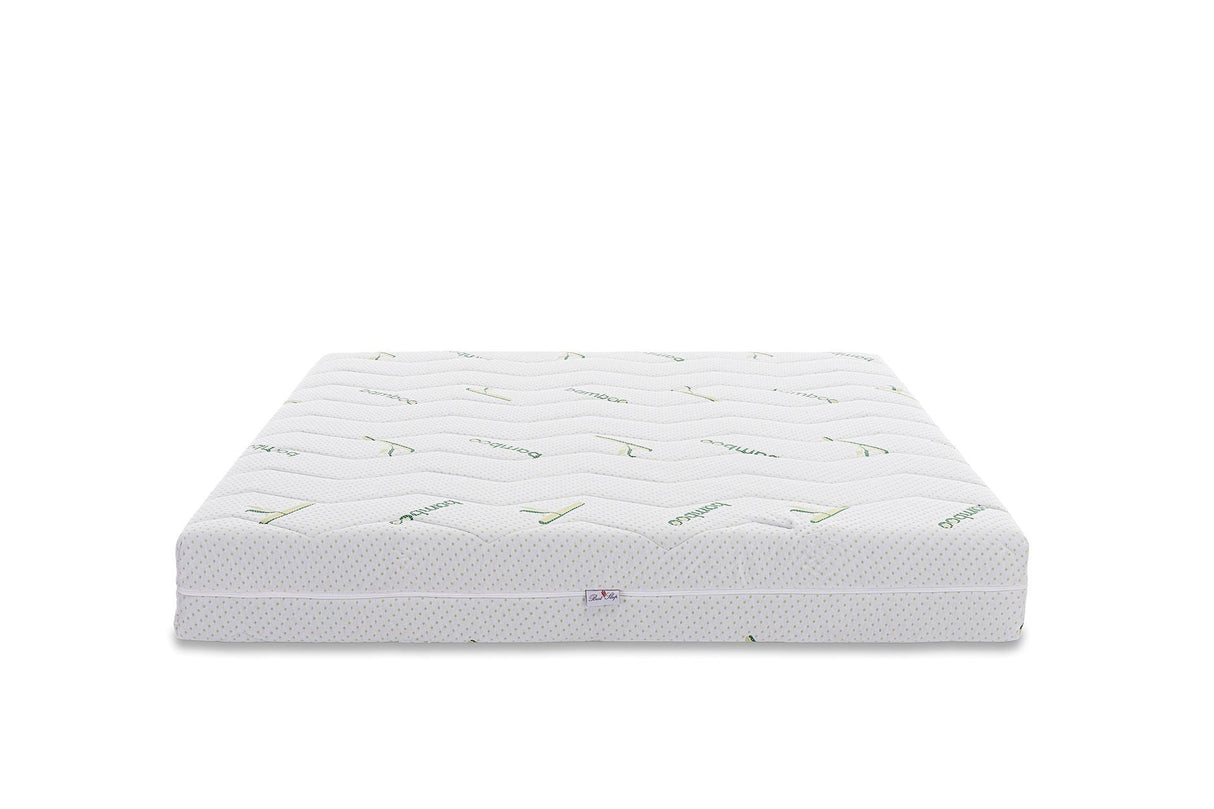 Saltea Ortopedica, Bamboo Feel 25cm, Spuma poliuretanica, Reversibila, Husa detasabila, lavabila, matlasata, fibre de bambus, ferma