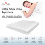 Saltea Ortopedica, Silver Sleep Argentum 22+5+1 28cm, spuma Poliuretanica cu memorie, fir cu ioni de argint, hipoalergenica, husa matlasata, fermitate medie