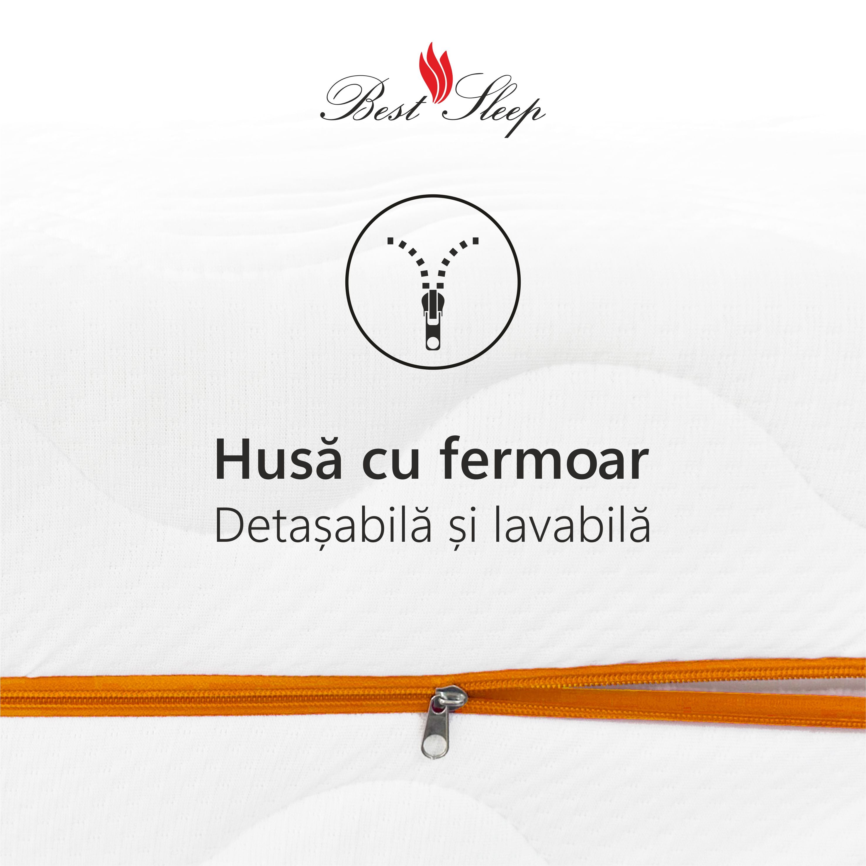Saltea Ortopedica Supreme 18+5+2 High Resilience 25cm, DoubleSide, 7 zone de confort, spuma poliuretanica, hipoalegenic, reversibila, ferma