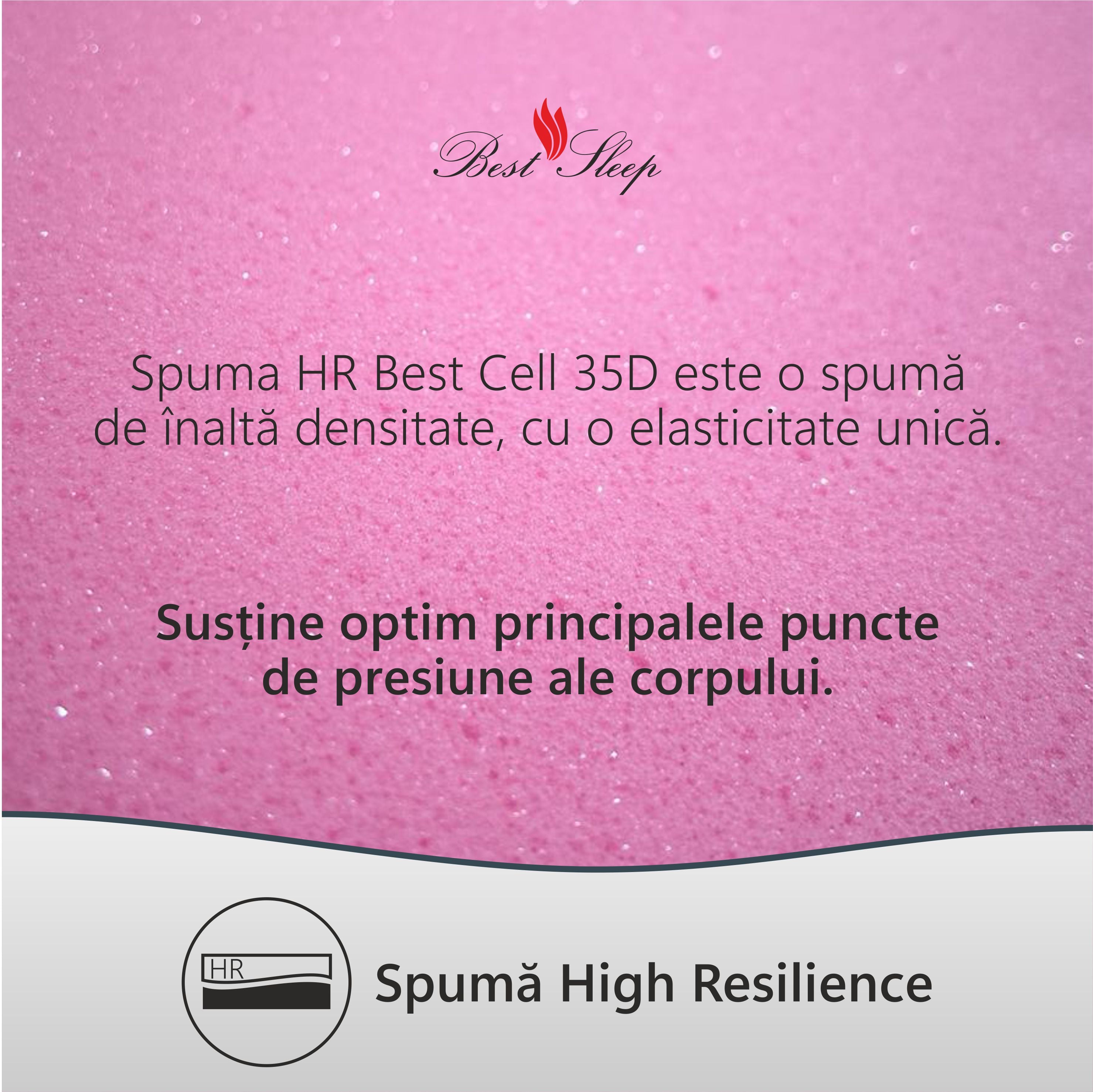 Saltea Ortopedica Supreme 18+5+2 High Resilience 25cm, DoubleSide, 7 zone de confort, spuma poliuretanica, hipoalegenic, reversibila, ferma