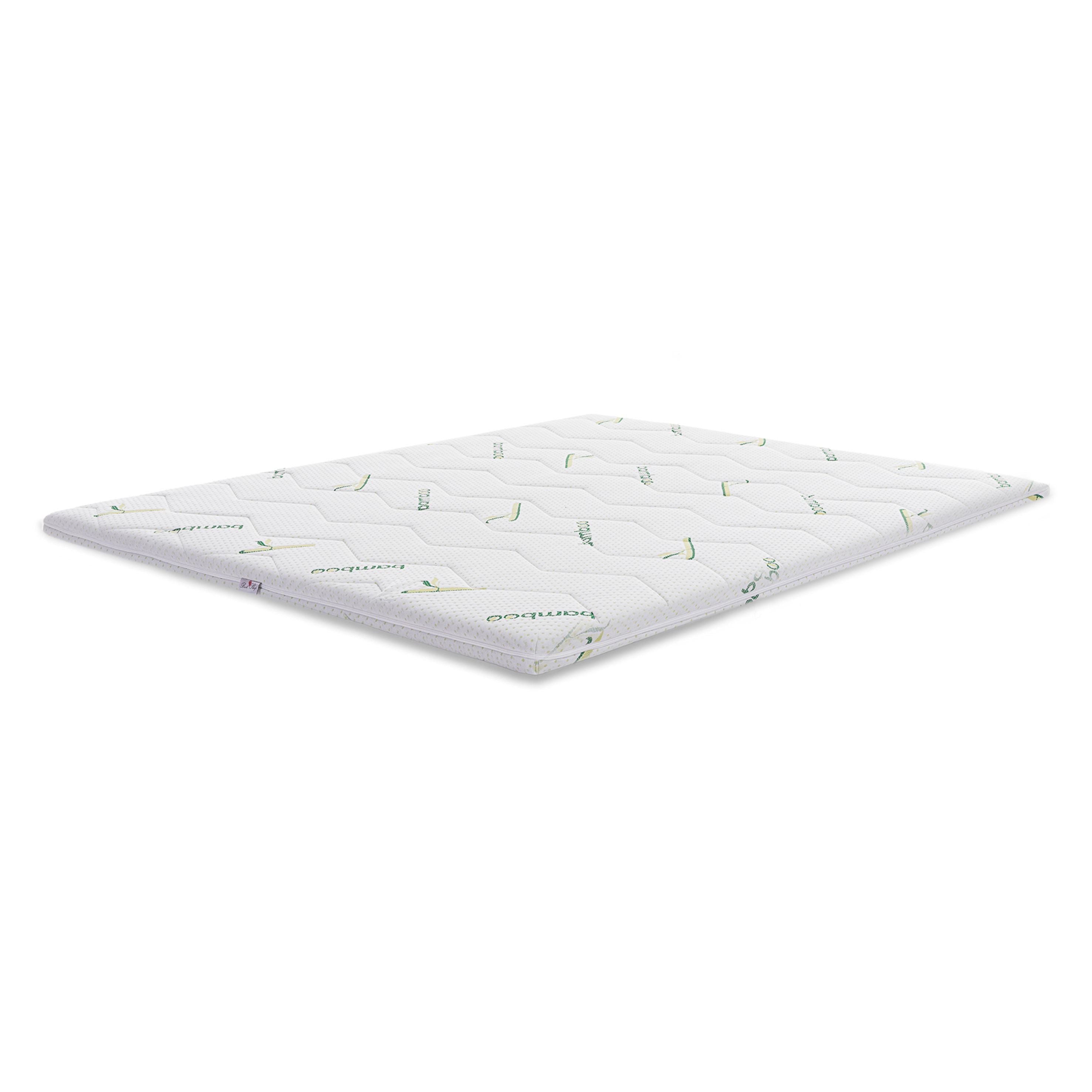 Topper Saltea Best Sleep H7cm spuma poliuretanica, husa Bambus Detasabila