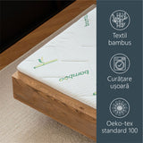 Topper Saltea Best Sleep H7cm spuma poliuretanica, husa Bambus Detasabila