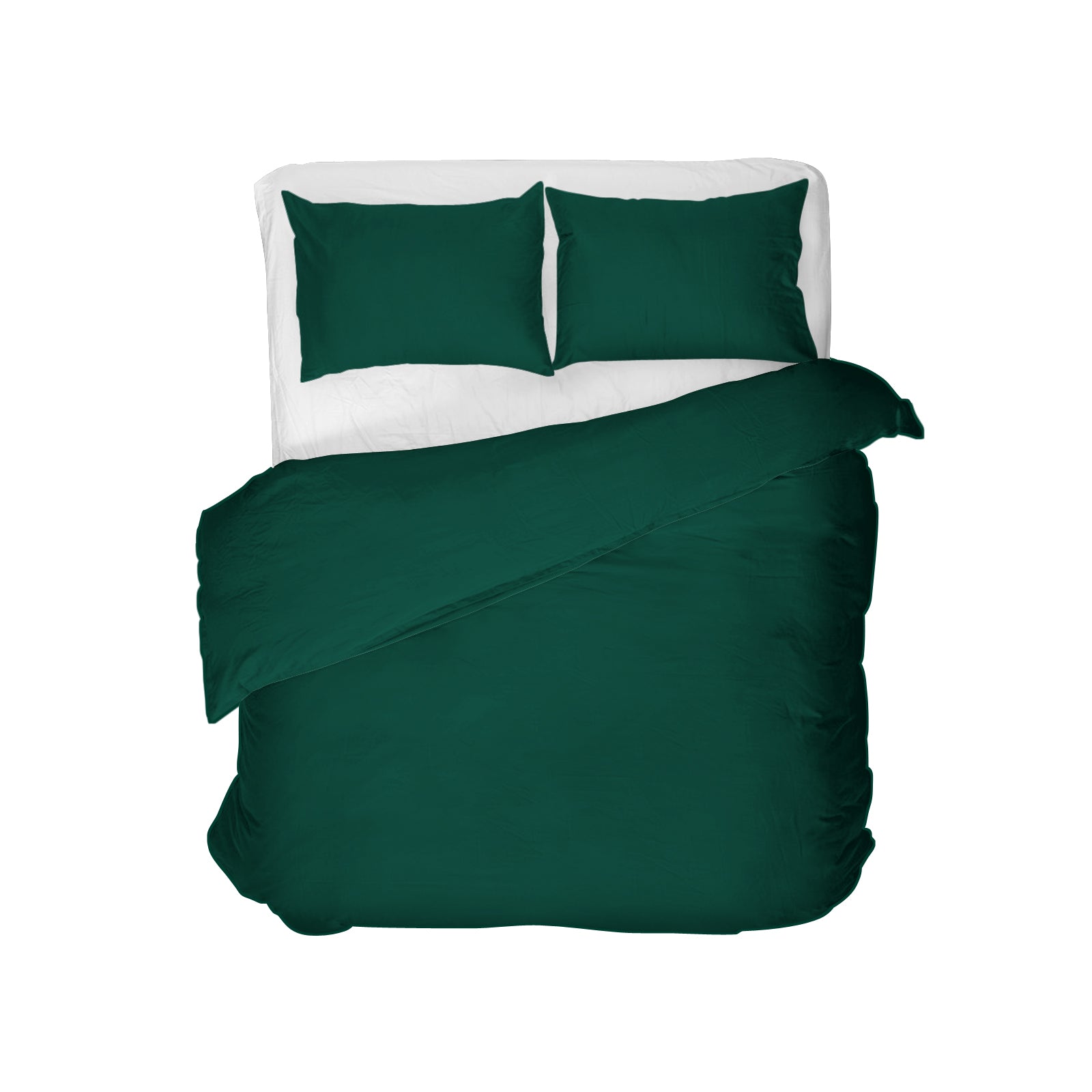 Lenjerie de pat jersey, cu fermoar, 140 gr/mp, verde inchis, 30, 100% bumbac