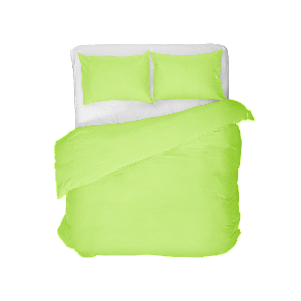 Lenjerie de pat jersey, cu fermoar, 140 gr/mp, verde fosforescent, 36, 100% bumbac