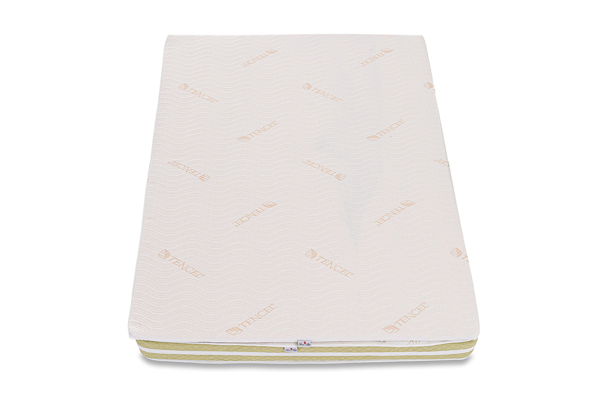 Mattress Topper Best Sleep H 6cm, 4cm polyurethane foam, 2cm High Resilience, removable tencel cover