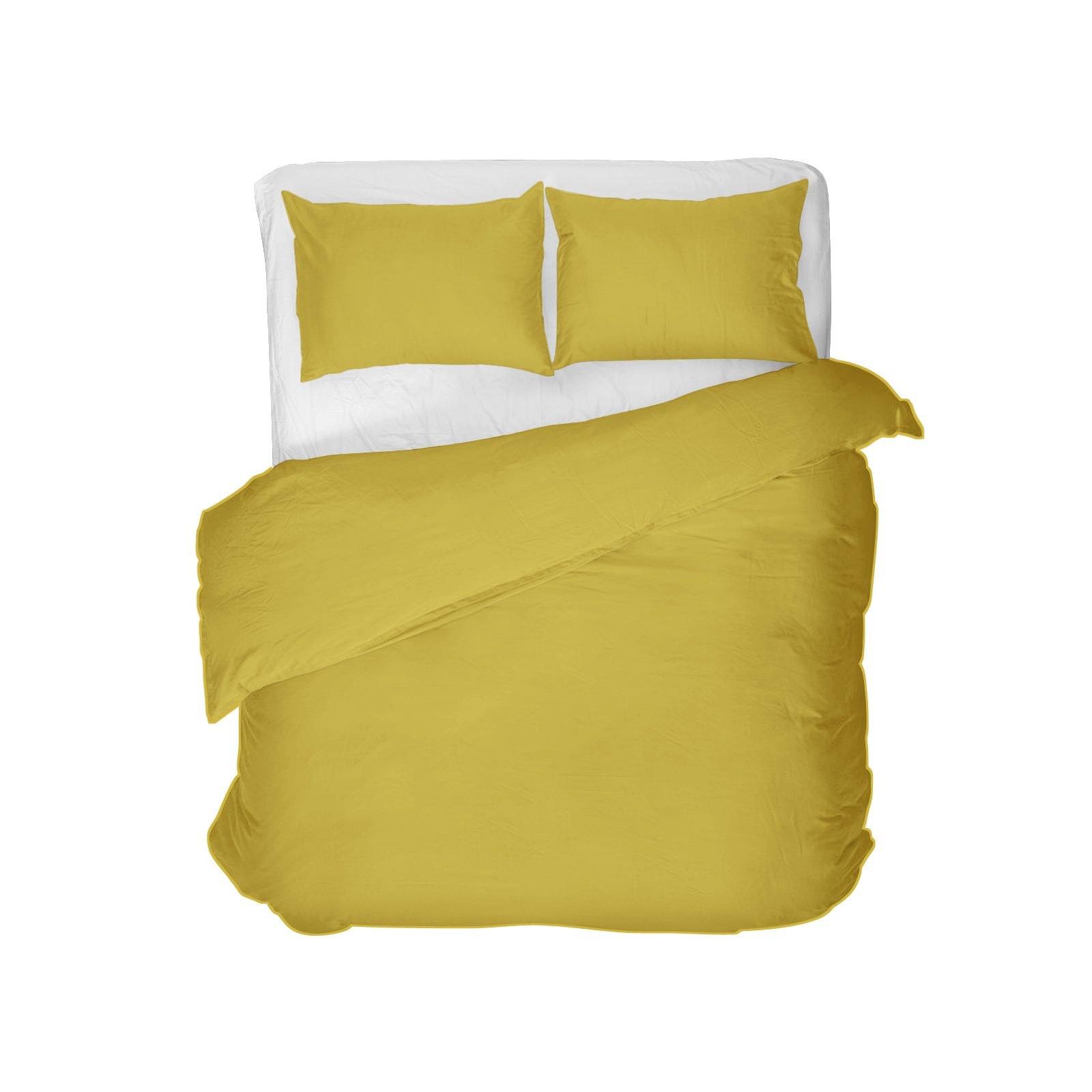 Lenjerie de pat jersey, cu fermoar, 115 gr/mp, mustariu, 5, 100% bumbac