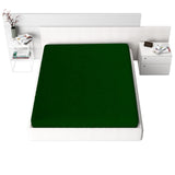 Cearceaf cu elastic Jersey, 140gr/mp, Verde inchis, 100% bumbac