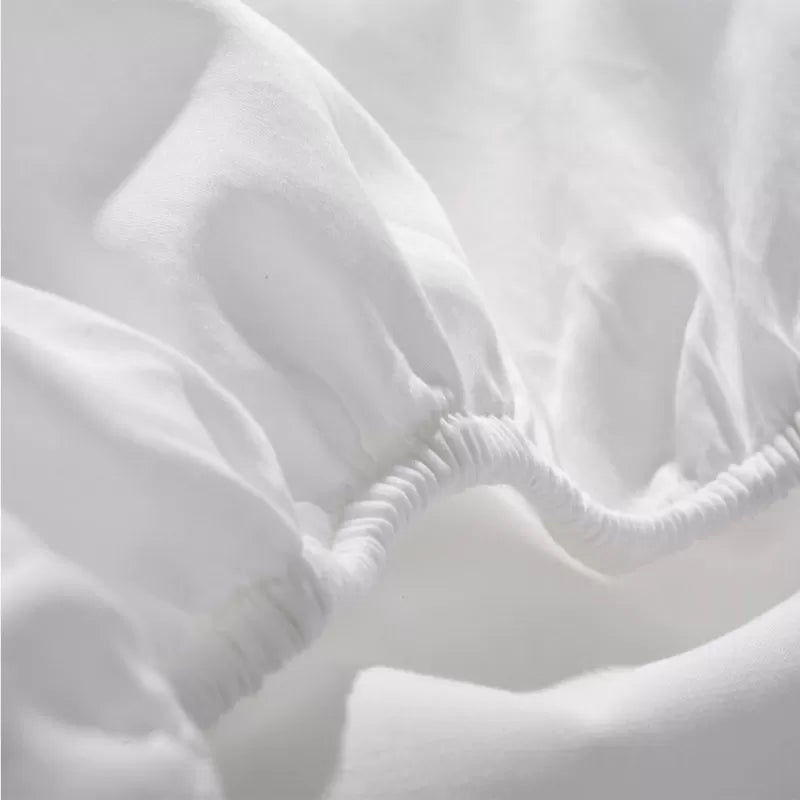 Piese lenjerii-cearceaf pat , Alba, Sifon ,145 gr/mp, 100% bbc