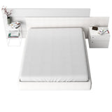 Cearceaf cu elastic Frotir, 150gr/mp, alb, 100% bumbac