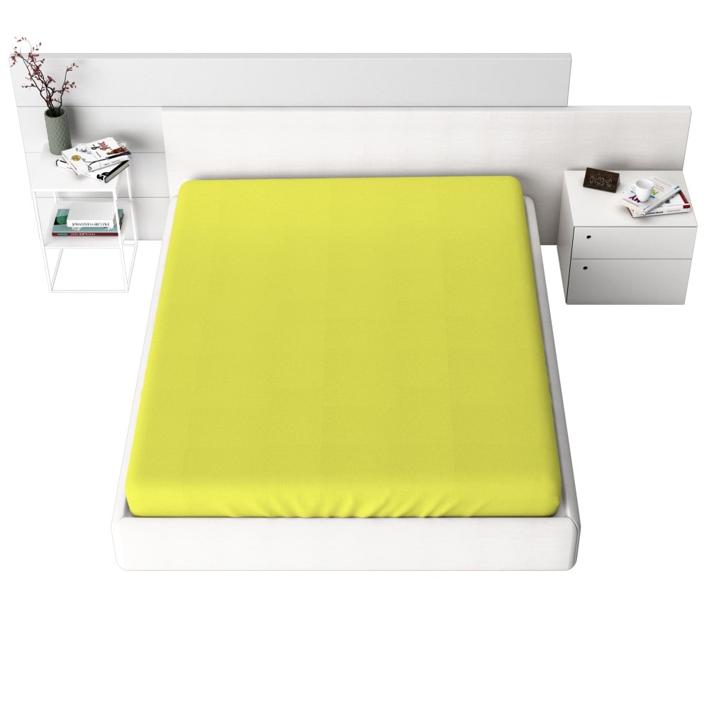 Jersey Fitted Sheet, 140gsm, Intense Yellow, 100% Cotton