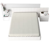Cearceaf cu elastic Jersey, 120 gr/mp, Ivory, 100% bumbac