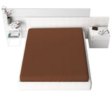 Jersey Fitted Sheet, 120 gsm, Chestnut, 100% cotton