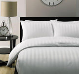 Linen items - duvet cover, White, 2 cm Damask, 145 g/sqm, 70% cotton + 30% polyester
