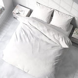Jersey bed linen, with zipper, 115 gr/sqm, white, 1, 100% cotton